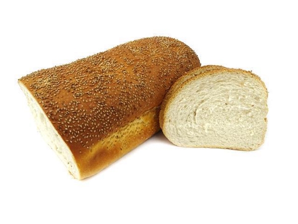 Wit tarwebrood vloer sesam.